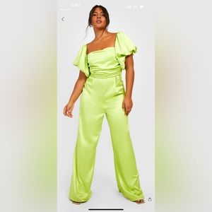 Cute puff sleeve jumpsuit